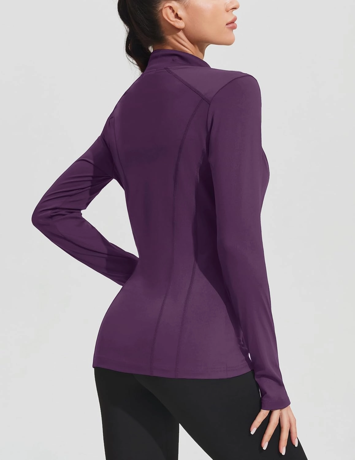PINSPARK Women's Athletic Jackets Slim Fit Workout Jacket Full Zip Up Running Gym Yoga Sports Tops with Pockets