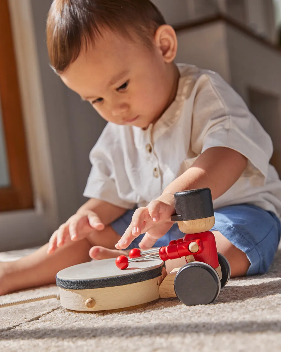 PlanToys Pull Along Musical Drummer