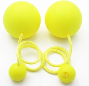 Play Pair of Contact Poi with 80mm Stage Ball - Yellow