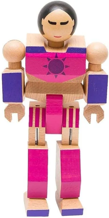 Playhard Hero Action Figures – Tulip Wood Baby Toys for Imaginative Play – Sturdy & Durably Packaged Hero Toy for Kids