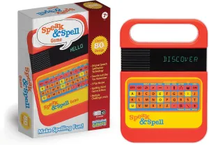 Playmonster Speak & Spell Electronic Game - Educational Learning Toy, Spelling Games, 80s Retro Handheld Arcade, Autism Toys, Activity for Boys, Girls, Toddler, Ages 7 