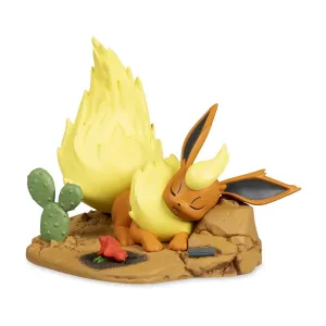 Pokemon Figure Satisfied Snooze with Flareon Pokemon Center Evolving Personalities