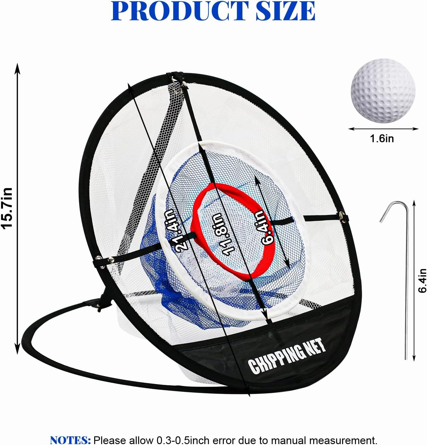 Pop Up Golf Chipping Net - Portable Chipping Target Net for Accuracy and Swing Practice