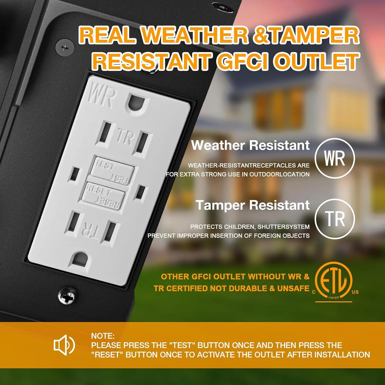 Porch Lights with Outlet, Dusk to Dawn Outdoor Light with Outlet Built-in, Waterproof Anti-Rust Aluminum Outside Light with GFCI Outlet, Wall Sconce Light with Plug for Front Door (Black 1PC)