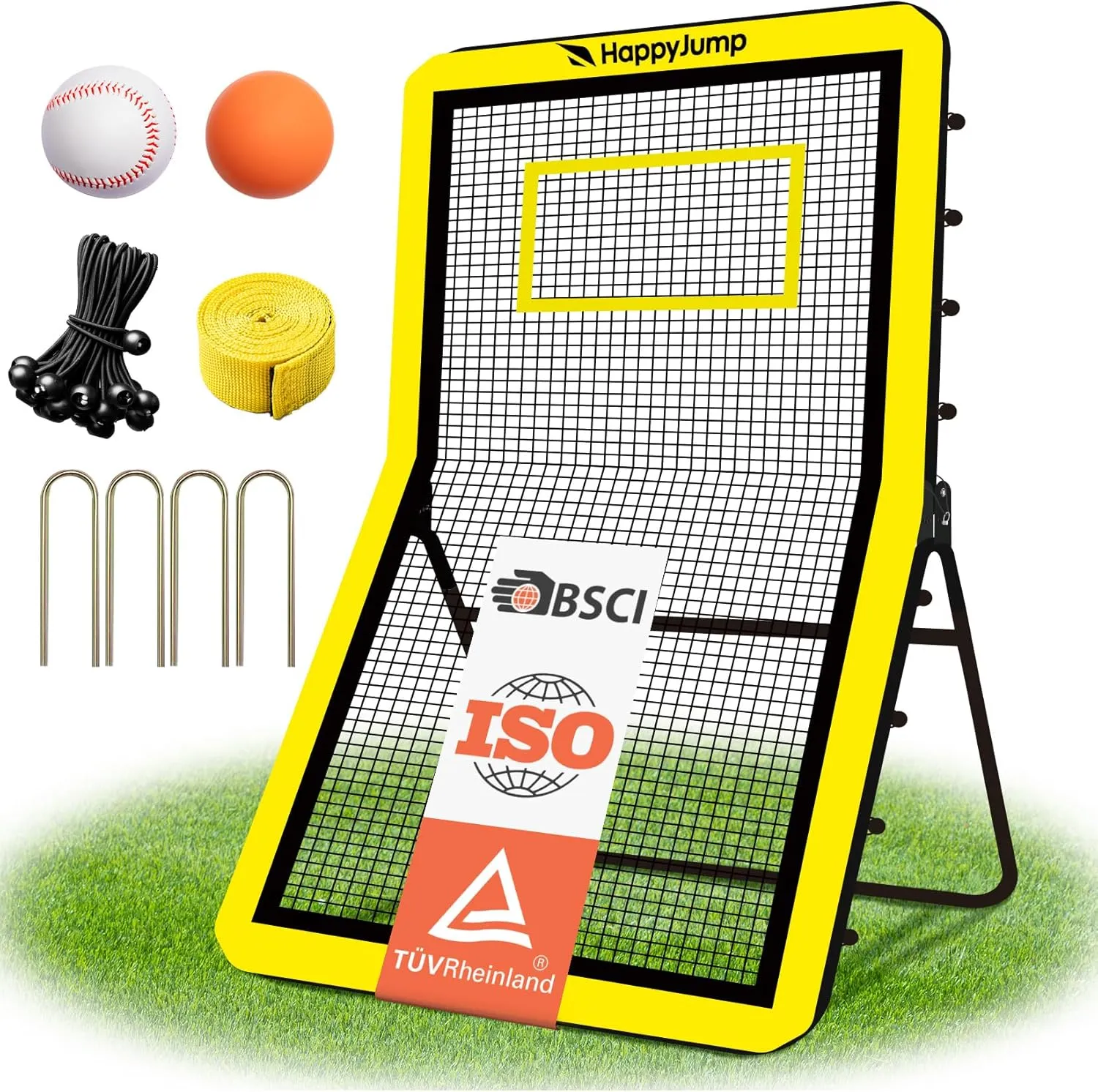 Portable Lacrosse Rebounder Lacrosse Bounce Back Net for Backyard & Outdoor Training