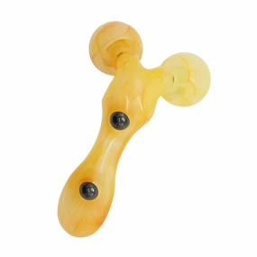 Portable Face Massager Tool Bead Roller Facial Massage Stick for Skin Care Easy to Use Beauty Tool Yellow