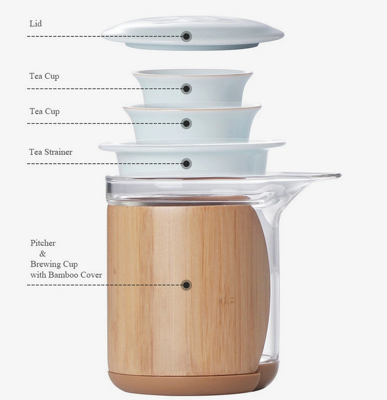 Portable Gongfu Tea Set for Travelling 2 Color Variations