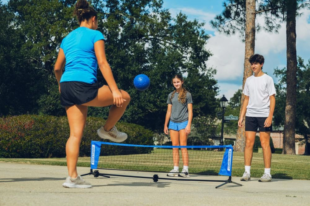 Portable Soccer Foot Volley, 6" Soft Touch Ball (Indoor/Outdoor)