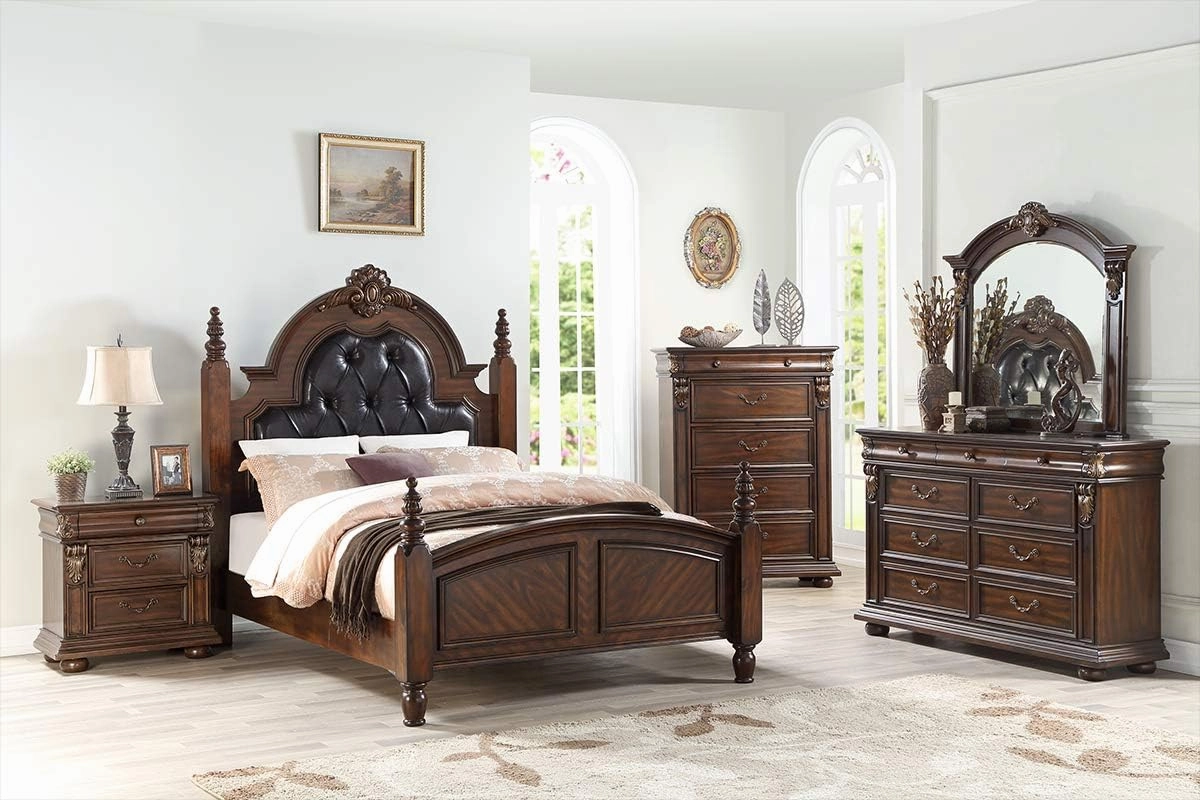 Poundex PDEX-F4988 Dressre, Cherry Brown