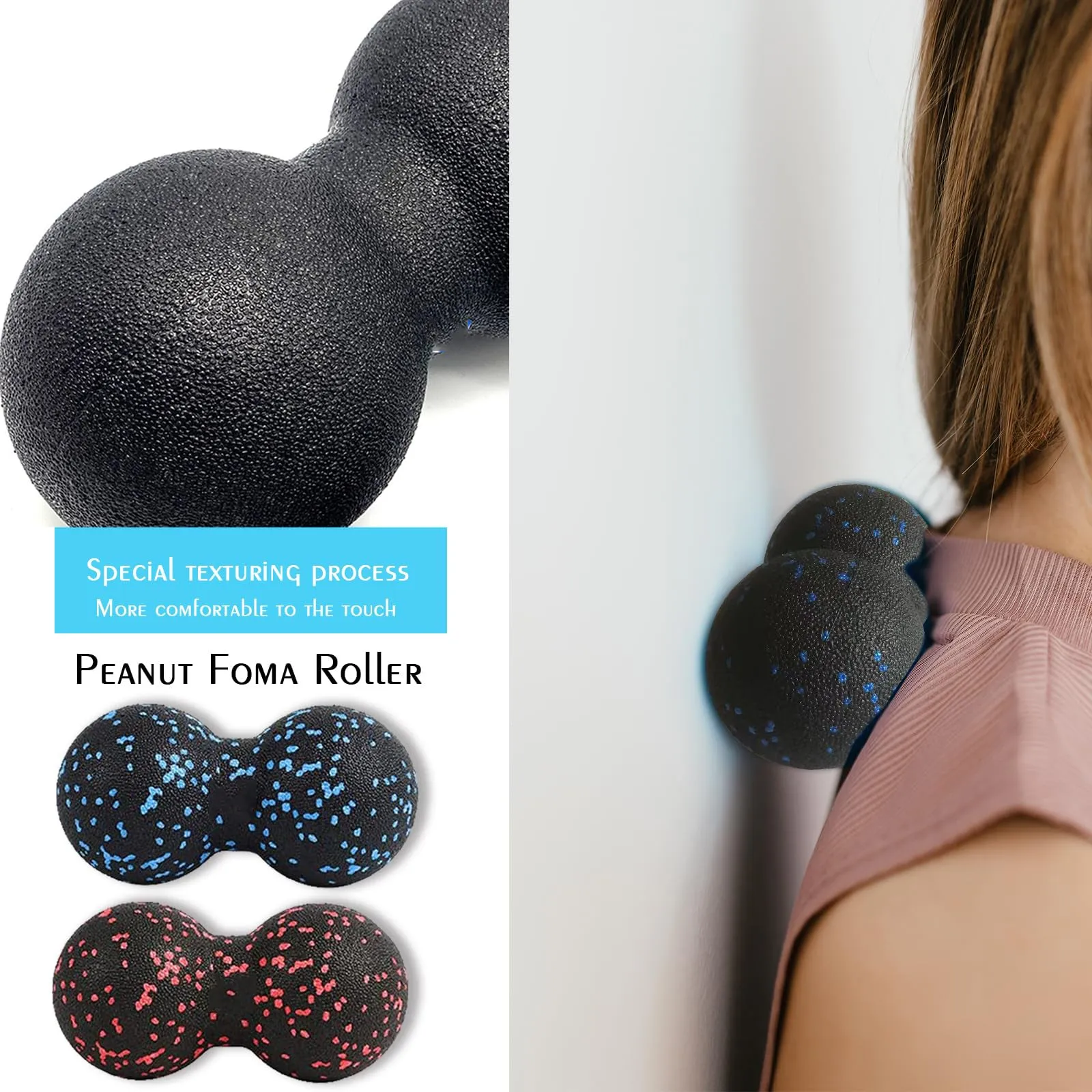 Premium EPP Foam Yoga Massage Roller & Ball Set for Pain Relief, Muscle Relaxation, Back, Leg & Neck Massager, High-Density Foam for Flexibility & Mobility, Includes Yoga Column and Fascia Balls