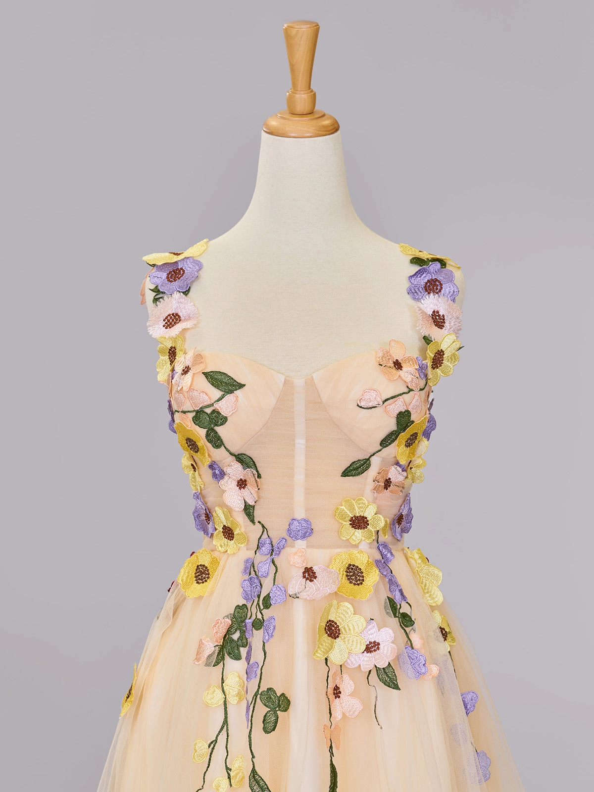 Pretty Homecoming Dress A Line Tulle with 3D Flowers Short Party Cocktail Dress