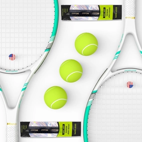 Pro Tennis Racket for Adults, 2 Player 27 inch Speed Tennis Racquet Acceptable for Beginner and Professional with 3 Tennis Balls, 2 Vibration Dampes, 2 Overgrips, Tennis Bag