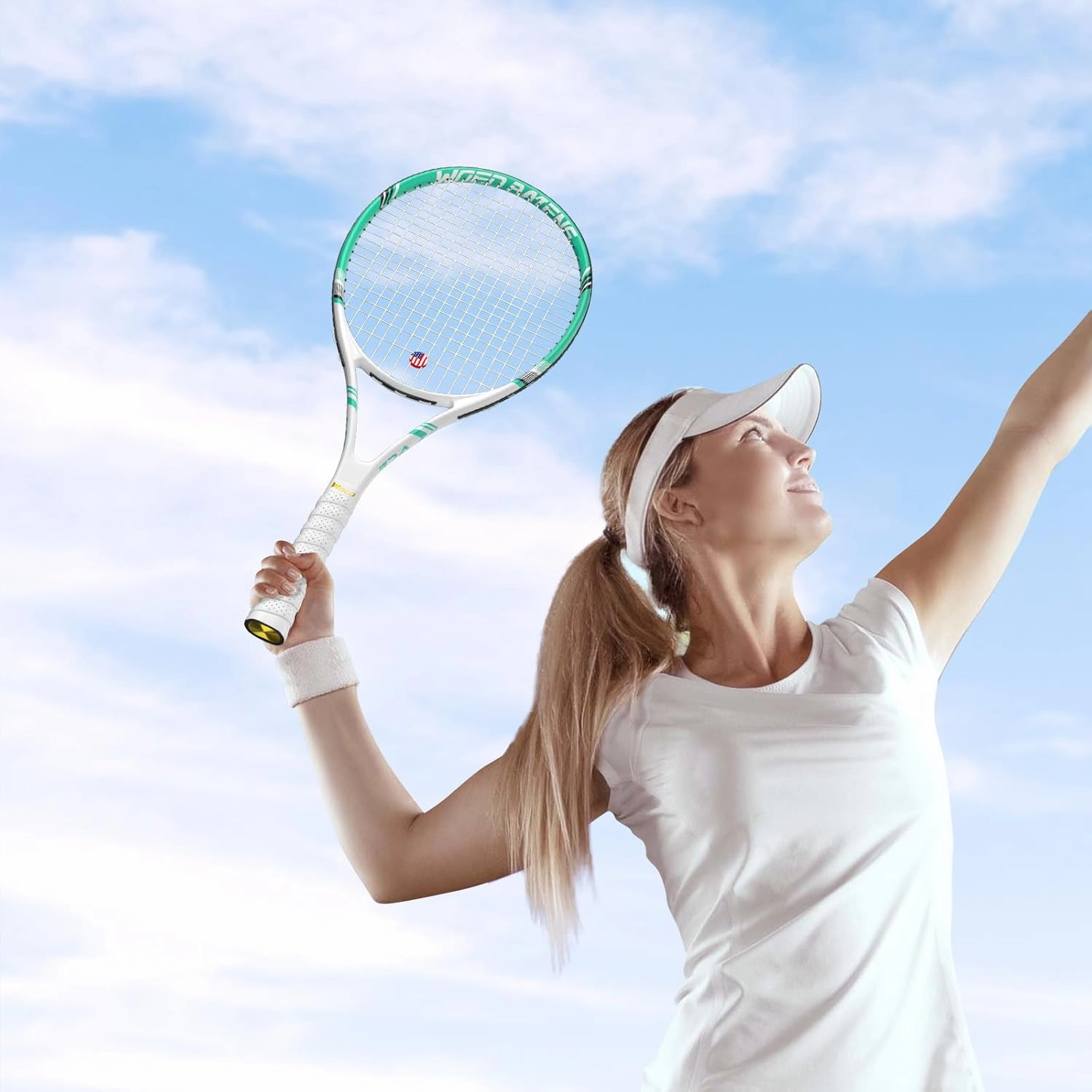 Pro Tennis Racket for Adults, 2 Player 27 inch Speed Tennis Racquet Acceptable for Beginner and Professional with 3 Tennis Balls, 2 Vibration Dampes, 2 Overgrips, Tennis Bag