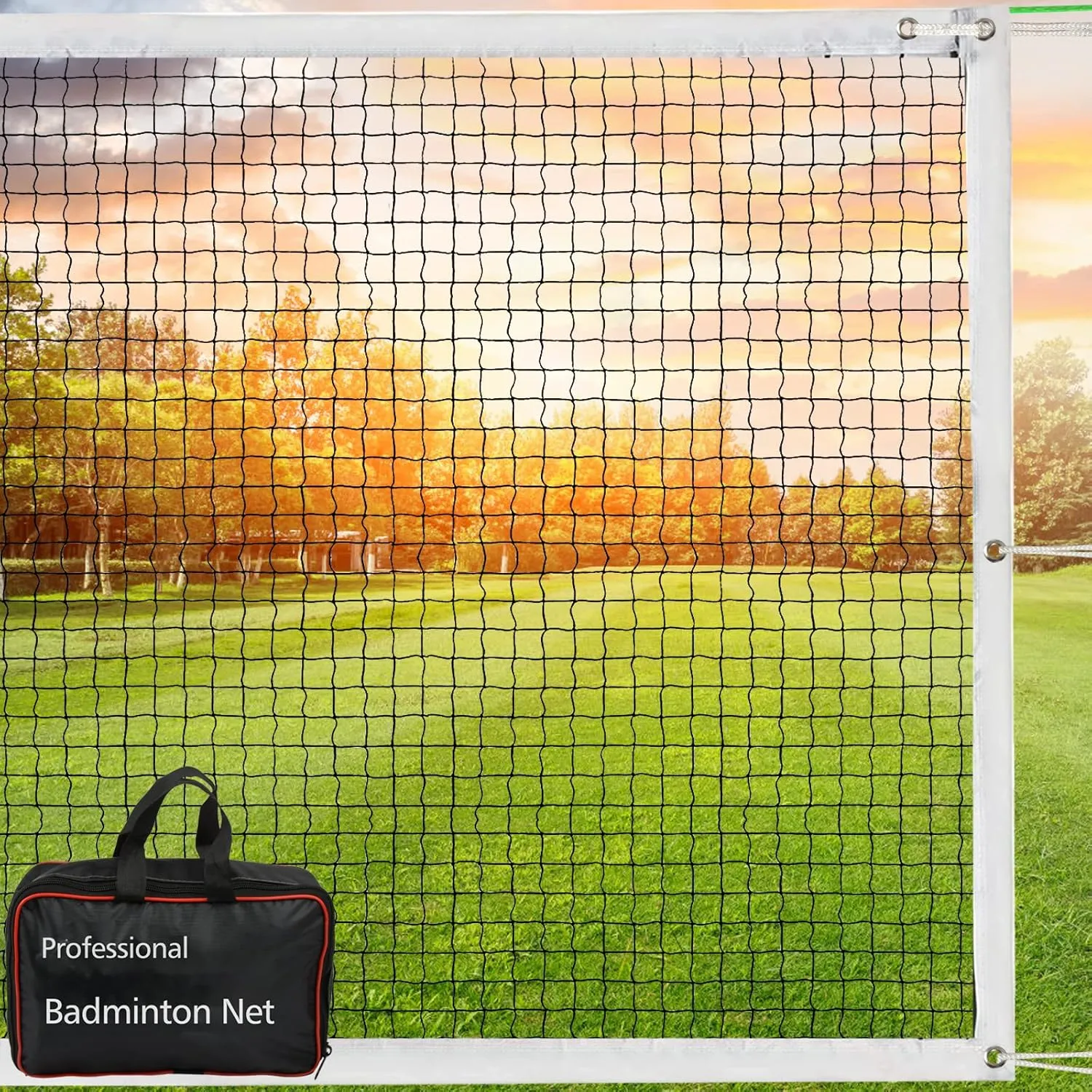 Professional Portable Badminton Net - 20FT X 2.5FT, Ideal for Backyard, Beach, Schoolyard & Competition, Includes Carrying Bag