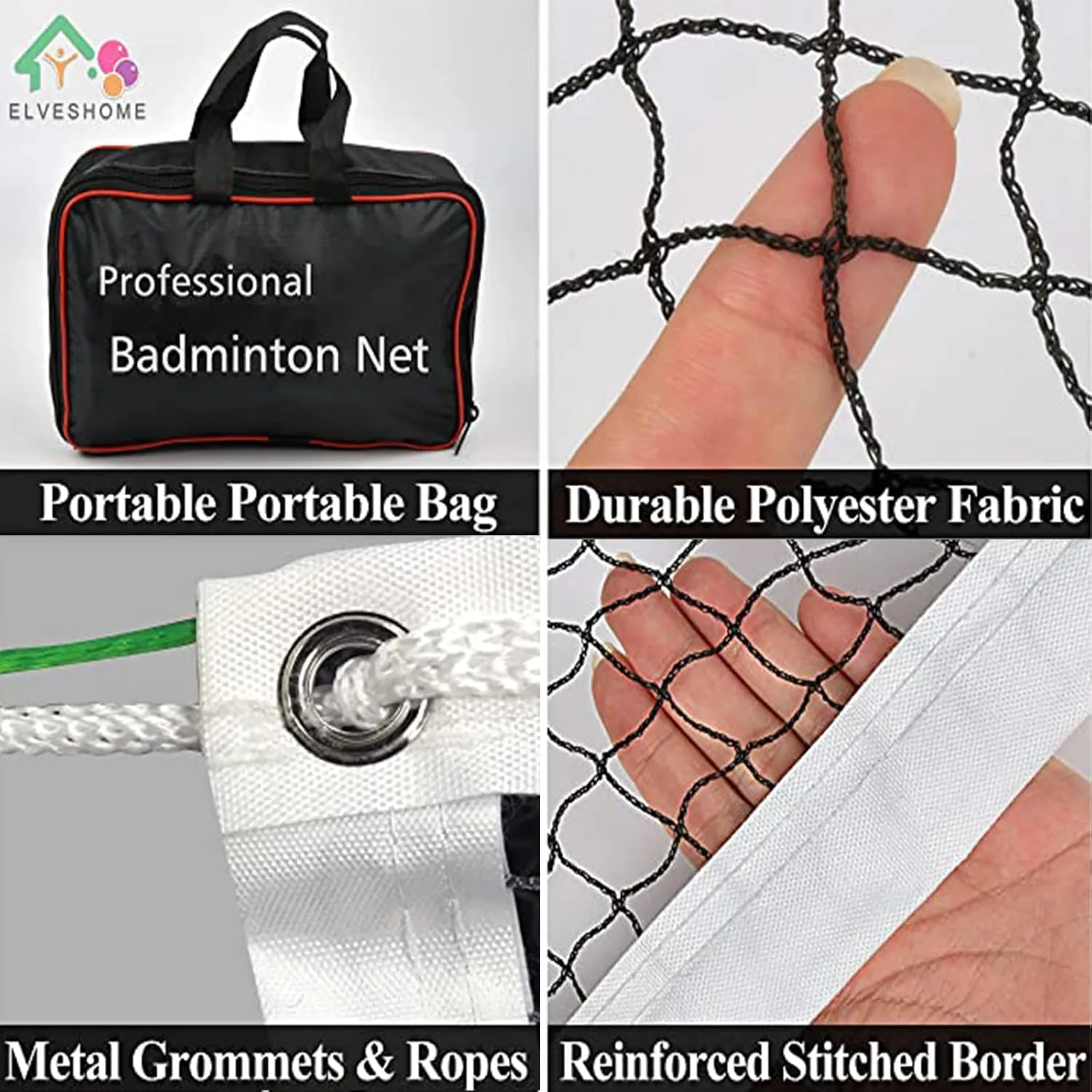 Professional Portable Badminton Net - 20FT X 2.5FT, Ideal for Backyard, Beach, Schoolyard & Competition, Includes Carrying Bag
