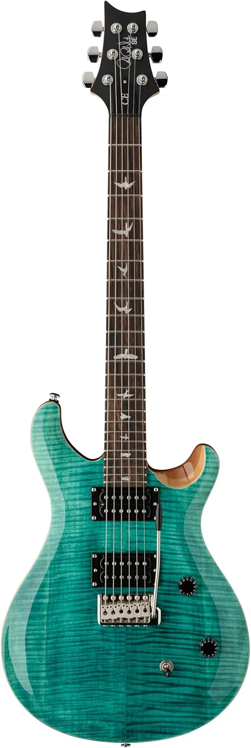 PRS Guitars 6 String SE CE 24 Electric Guitar, Turquoise with Gigbag, Right, (112888::TU:)