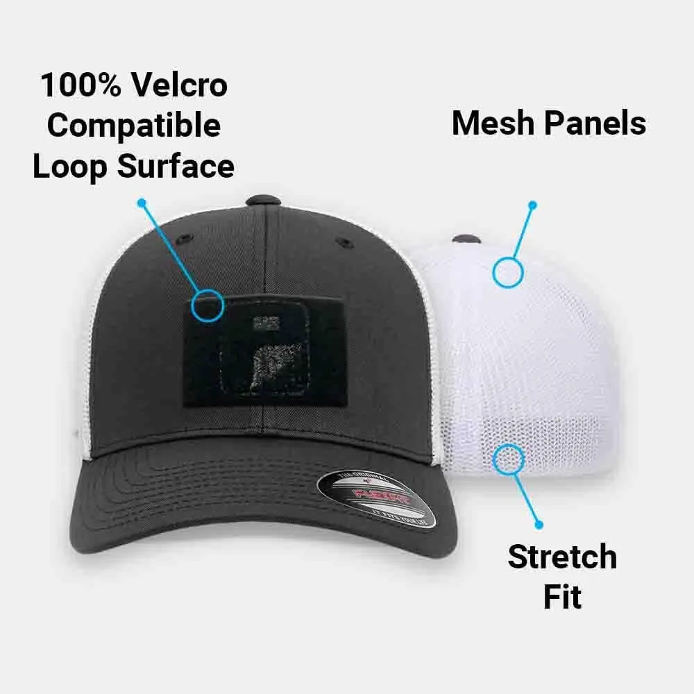Pull Patch Curved Bill Snapback Trucker Hat | Tactical Cap | 2x3 in Loop Surface to Attach Morale Patches