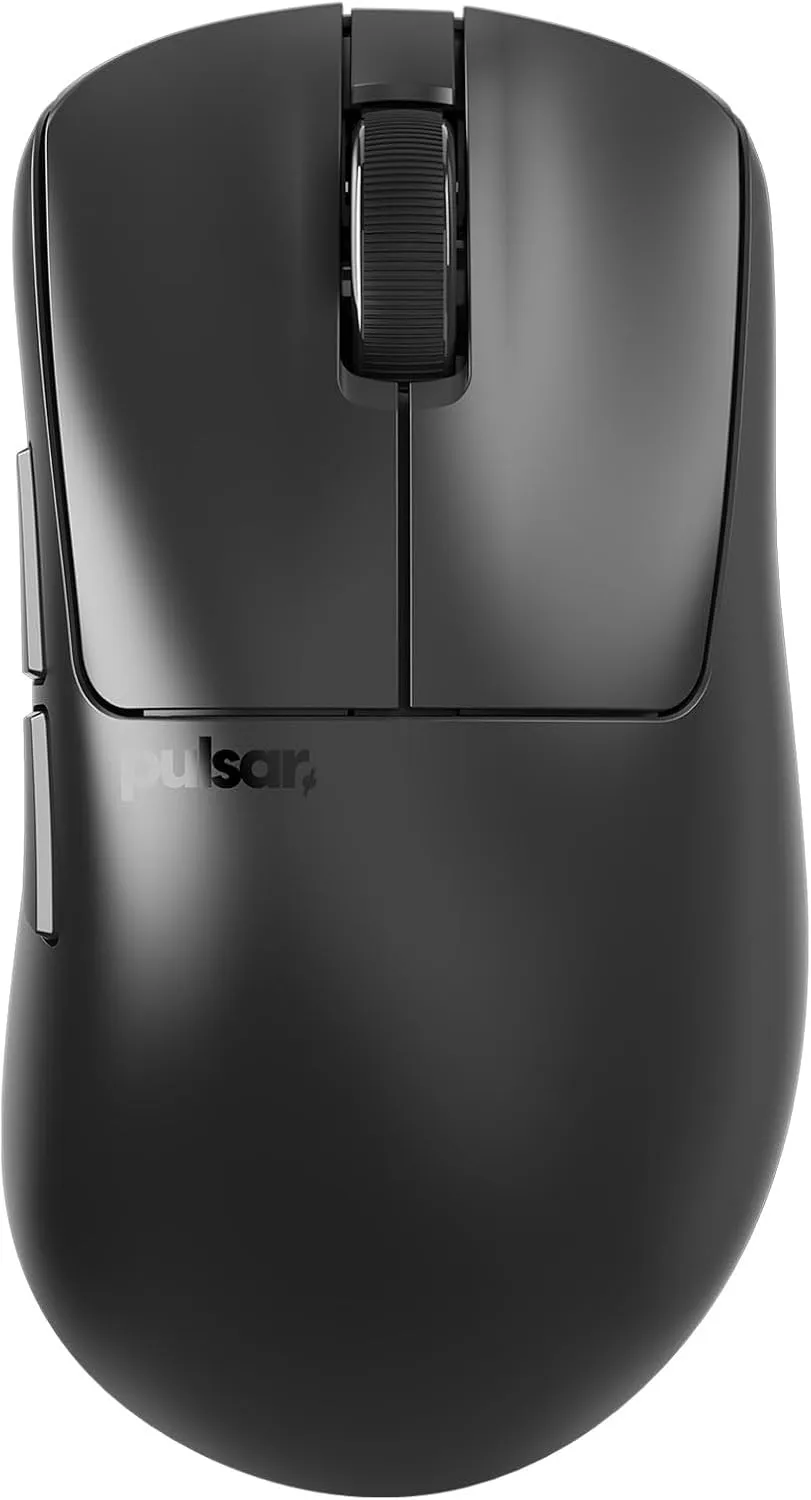 Pulsar Gaming Gears Xlite v4 Wireless Gaming Mouse, Ultra Lightweight 2.04 oz (58g), Ergonomic, Optical Switch, 32000 DPI, 750 IPS, XS-1 Sensor, 8k Compatible (Large, Black)