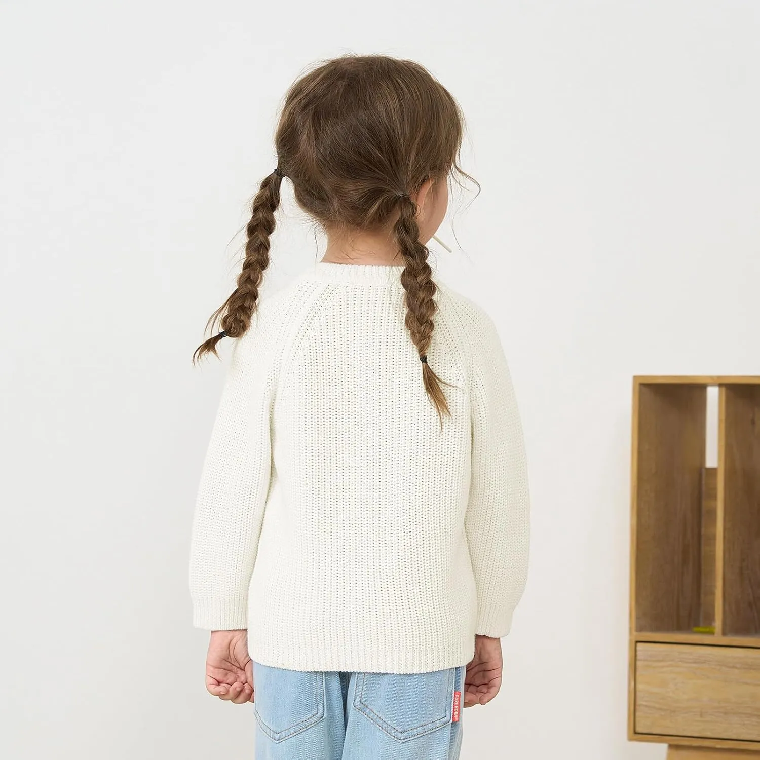 pureborn Baby Toddler Boys Girls Pullover Sweater Cotton Knit Button Closure Sweaters