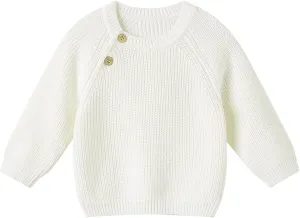 pureborn Baby Toddler Boys Girls Pullover Sweater Cotton Knit Button Closure Sweaters