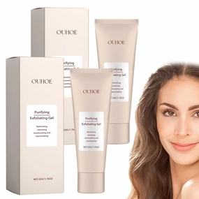 Purifying Peeling Gel - Exfoliating Gel for Face and Body, Clean and Clear Face Wash, Gentle Purifying Cream for Sensitive Skin (2 piece)