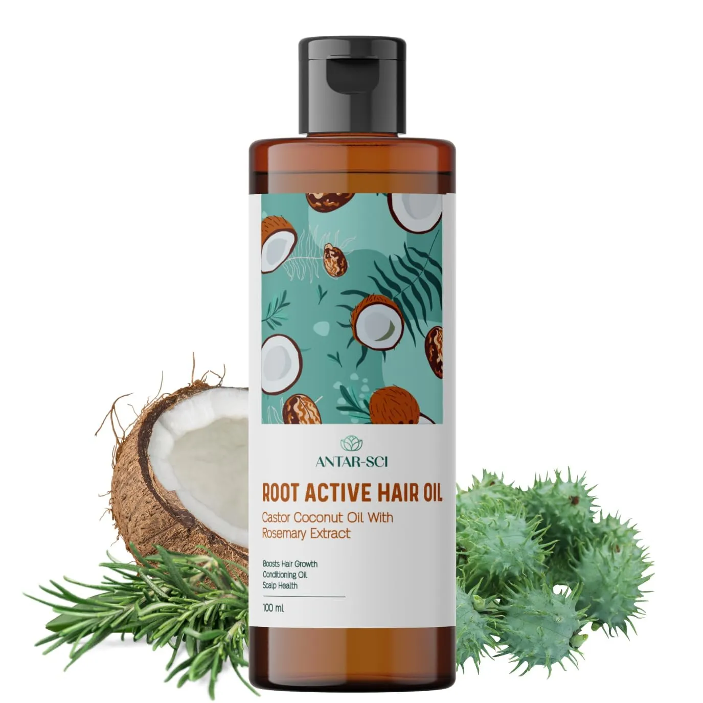 R oot Active Hair Growth Oil | 3x Growth - Rosemary, Castor & Coconut Oil | Triple Action Formula | Promotes Hair Growth, Reduces Hair Fall | Soft & Smooth Hair 100ml