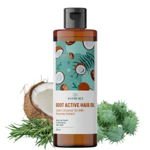 R oot Active Hair Growth Oil | 3x Growth - Rosemary, Castor & Coconut Oil | Triple Action Formula | Promotes Hair Growth, Reduces Hair Fall | Soft & Smooth Hair 100ml