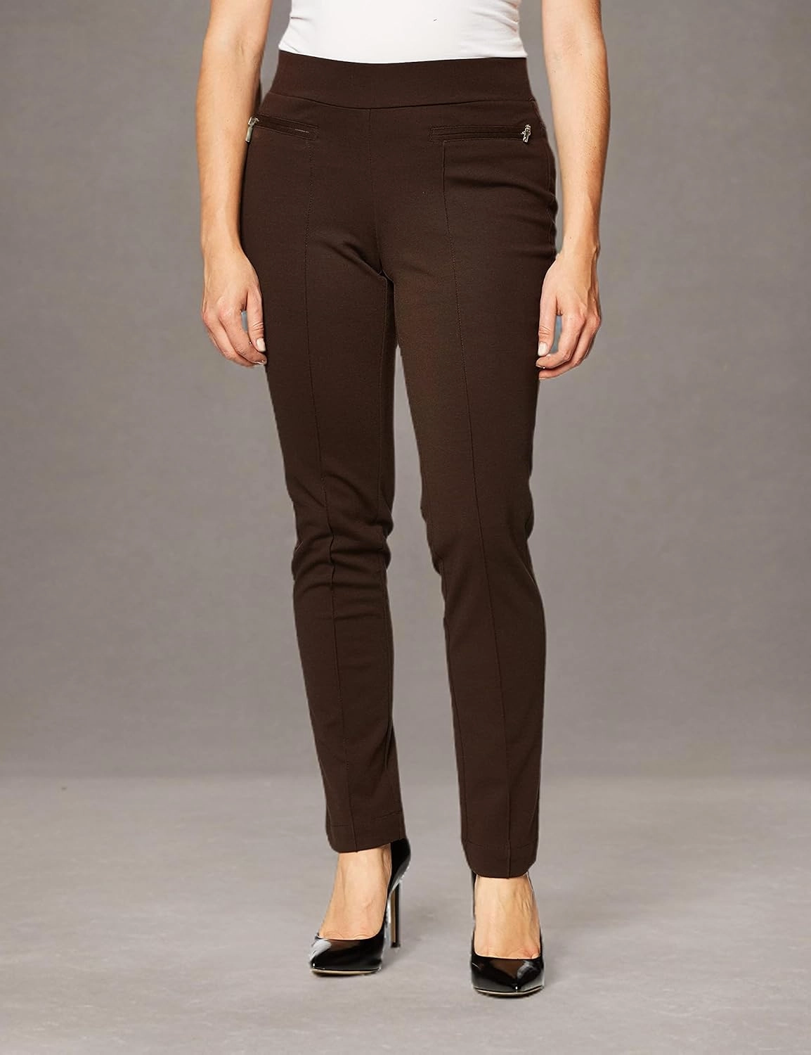 Rafaella Women's Petite Slim Comfort Fit Ponte Dress Pants (Sizes 4-14)