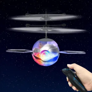 Rc Flying Ball Toy, Mini Drones Rechargeable Flying Toys for Boys Girls 6 7 8  Years, Light Up Led Remote Control Helicopter with Wings for Kids Indoor & Outdoor Play Birthday Easter Gift