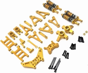 Rc Shock Absorber for MJX for Hyper Go 14301 14302 1/14 Metal for Swing Arm Front Supension Arms Steering Cup Steering Assembly Steering Block Set Rc Car Parts