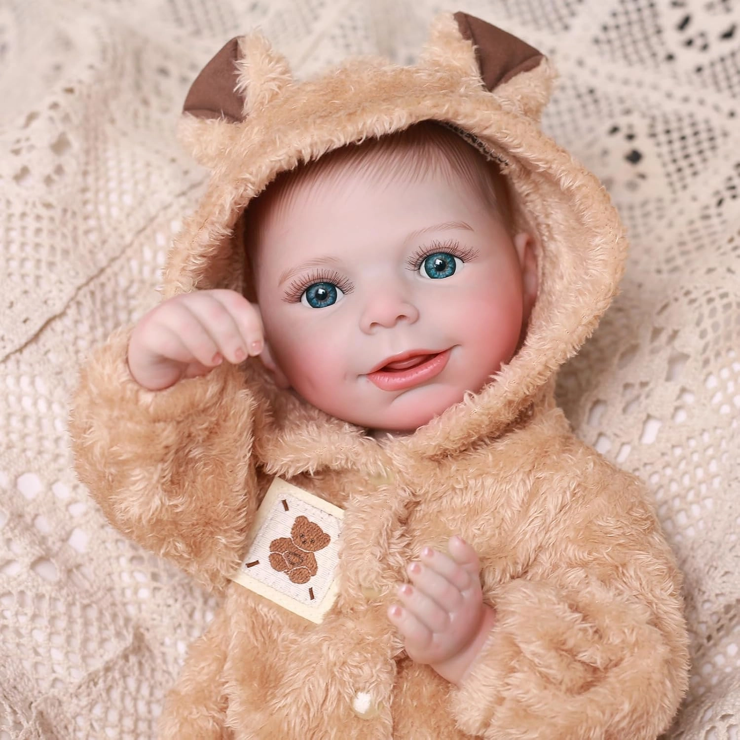 Realistic Reborn Baby Dolls - 18 Inch Lifelike Newborn Baby Doll Girl Real Life Baby Dolls Soft Full Silicone Body Gift Toy for Kids Age 3 