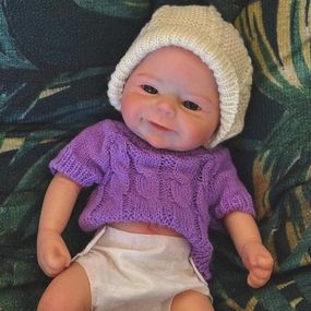 Reborn Baby Dolls Silicone Full Body 13 Inch Girl Lifelike Washable Silicone Reborn Baby Dolls