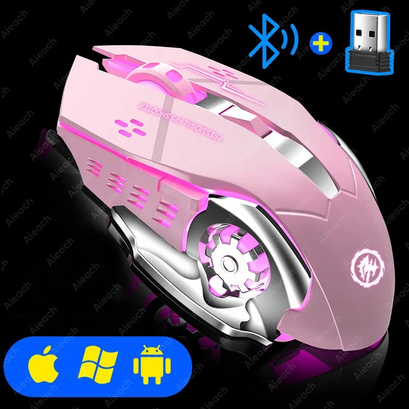 Rechargeable Wireless Gaming Mouse - Backlit