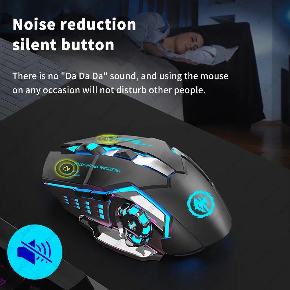 Rechargeable Wireless Gaming Mouse - Backlit