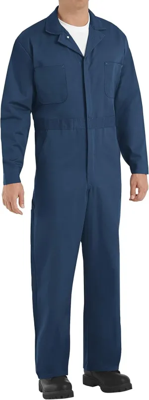 Red Kap mens Button Front Cotton Coverall