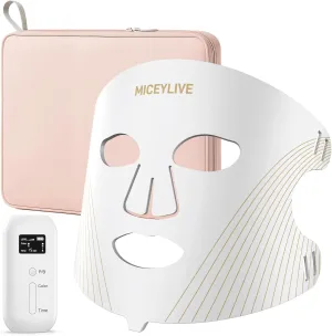 Red Light Therapy Mask for Face - 3 Modes Led Face Mask Light Therapy with Storage Bag, 850NM Infrared & Red Light Mask for Anti-Ageing & Facial Skincare, 2000mAh Long Life Rechargeable Remote