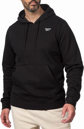 Reebok Men's Hoodie | Men's Pullover Identity Fleece Hoodie | Mens Sweatshirts Hoodies - Black Small