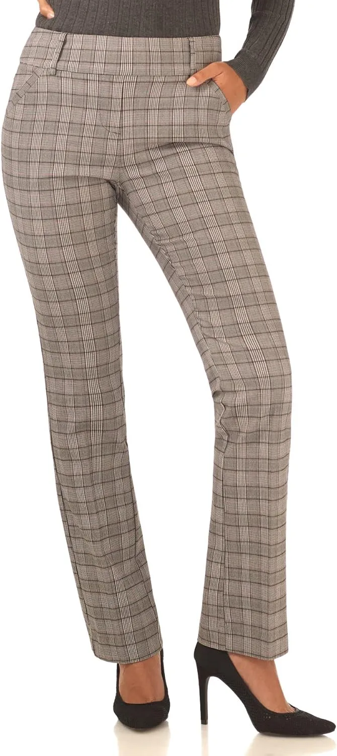 Rekucci Women's Ease into Comfort Classic Bootcut Pant w/Tummy Control