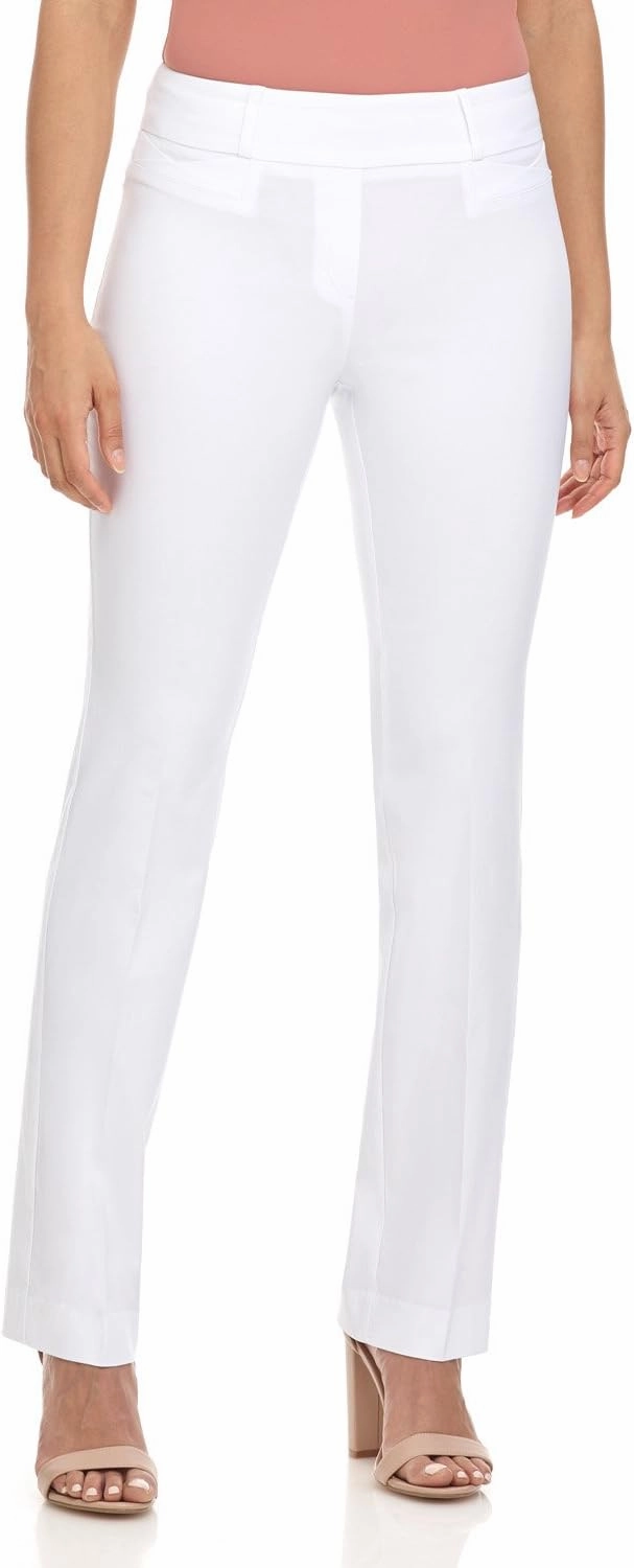 Rekucci Womens Ease into Comfort Fit Barely Bootcut Business Casual Stretch Pants in Regular/Tall/Petite fit