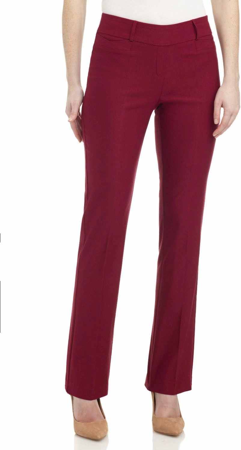 Rekucci Womens Ease into Comfort Fit Barely Bootcut Business Casual Stretch Pants in Regular/Tall/Petite fit