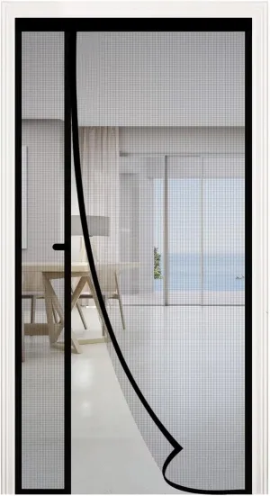RELIANCER Fiberglass Magnetic Door Screen,Fit Doors Size 36"x80",Auto Close Screen Door Mesh w/Magnets,Left Right Side Opening,Patio Doorway Net Screens,Self-Closing Doors Cover,Doorway Curtain Mesh