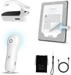 Remote Control Page Turner [Case Friendly] for Kindle Paperwhite Oasis Kobo eReaders, Kindle Accessories Clicker for Remote Photo & Video, Reading Novels/Comics for iPhone iPad Android Tablet -White