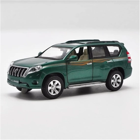 Resin Car Vehicle Model Fit for Toyota Land Cruiser Prado 1 32 Alloy Car Model Pull Back Off-Road Vehicle Children's Toy Ornament Festive Deluxe Gift (Size : Green)