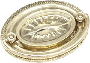 Restore Hardware Hepplewhite Drawer Pulls 3" CC - Sheraton Furniture Drawer Pull - Cabinet Drawer Pull - Solid Polished Brass - Excellent Replica of an Antique Original
