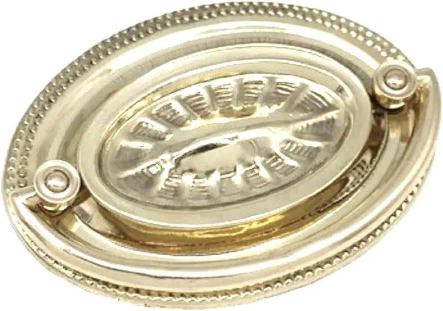Restore Hardware Hepplewhite Drawer Pulls 3" CC - Sheraton Furniture Drawer Pull - Cabinet Drawer Pull - Solid Polished Brass - Excellent Replica of an Antique Original