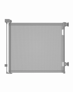 Retractable Baby Gate,Mesh Baby Gate or Mesh Dog Gate,33" Tall,Extends up to 55" Wide,Child Safety Gate for Doorways, Stairs, Hallways, Indoor/Outdoor（Grey,33"x55"
