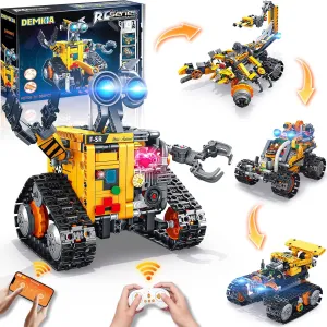 Robot Building Kit for Kids and Adults, Rechargeable 4-in-1 Remote/APP Controlled RC Robotics Kit, Coding Science Projects STEM Toys, Birthday Gifts for Boys Ages 8-12  (588 Pcs)