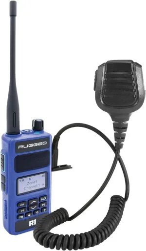 Rugged Radios Bundle Two Way Handheld Radio Walkie Talkie for Business Schools Churches Construction - Features Long Range Dual Band VHF UHF and Rechargeable Battery
