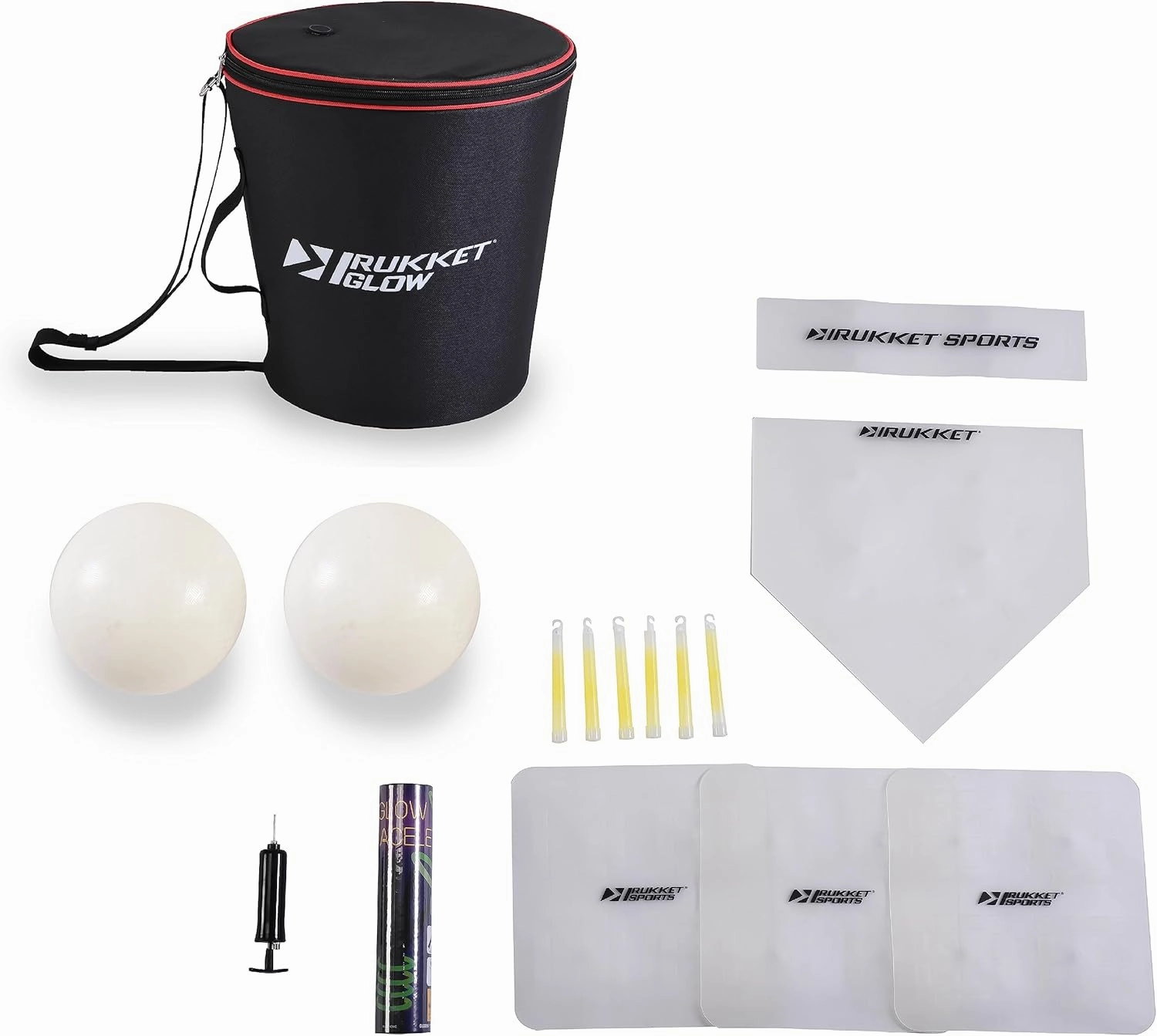 Rukket Glow Quick Charger, LED Recharging Bag for Glow-in-The-Dark Golf, Kickball, Dodgeball, Flag Football, Baseball, Softball, Badminton, Pickleball, and More