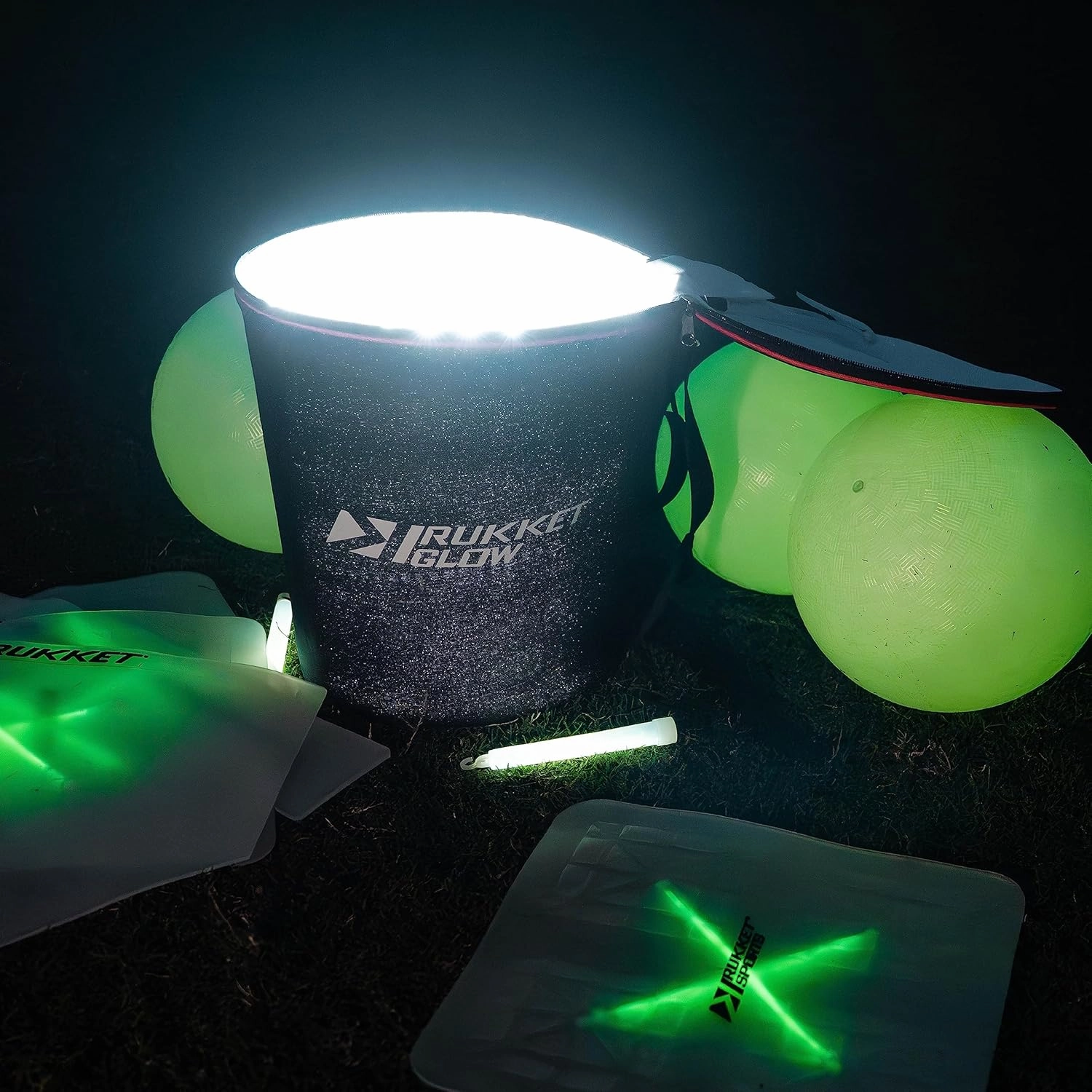 Rukket Glow Quick Charger, LED Recharging Bag for Glow-in-The-Dark Golf, Kickball, Dodgeball, Flag Football, Baseball, Softball, Badminton, Pickleball, and More